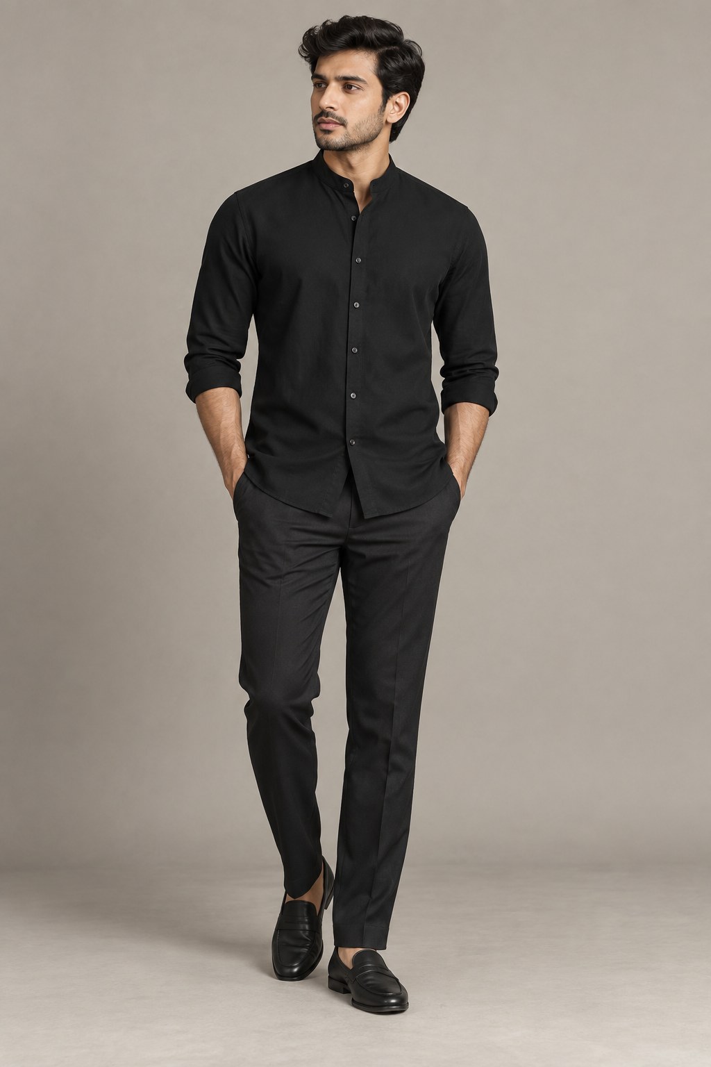 Obsidian Mandarin Shirt